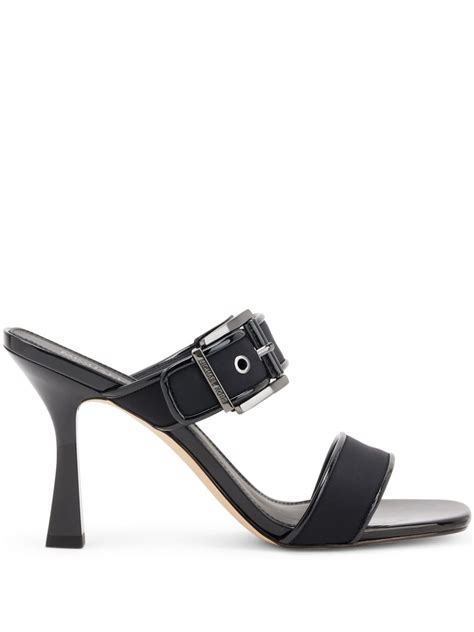 michael kors colby slip on zwart|michael kors colby buckled slide.